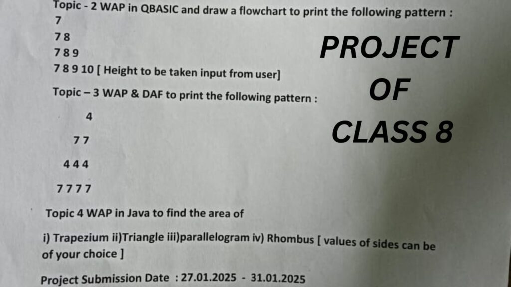 Project Of Class Algorithm Flowchart App Development Amsstudypoint